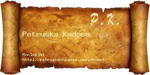 Petruska Kadosa névjegykártya